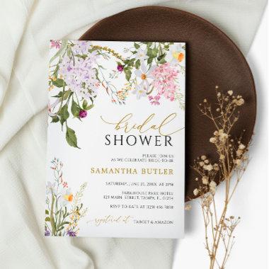Wildflowers Bridal Shower Invitations