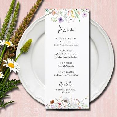 Wildflowers  Menu