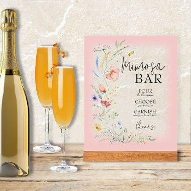 Wildflowers  Mimosa Bar Acrylic Sign
