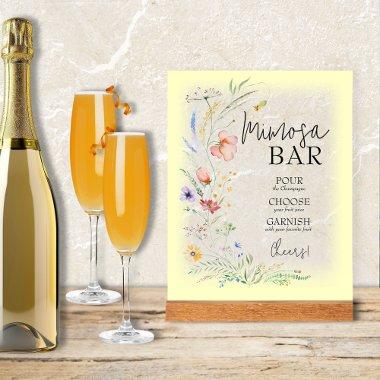 Wildflowers  Mimosa Bar Acrylic Sign