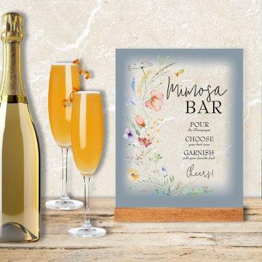 Wildflowers  Mimosa Bar Acrylic Sign
