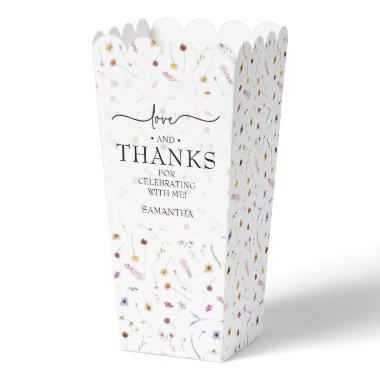 Wildflowers  Popcorn Favor Boxes