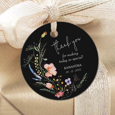 Wildflowers Bridal Shower Thank You Favor Tags