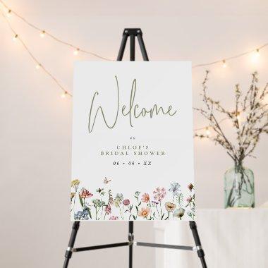 Wildflowers Bridal Shower Welcome Foam Board