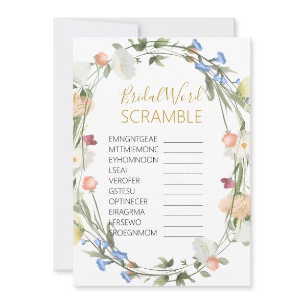 Wildflowers Bridal Word SCRAMBLE Game