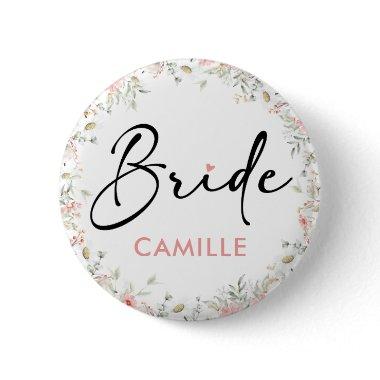Wildflowers Bride To Be  Button