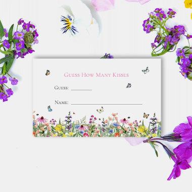 Wildflowers & Butterflies Guess How Many Kisses Enclosure Invitations