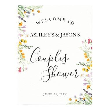 Wildflowers Couples Shower welcome sign