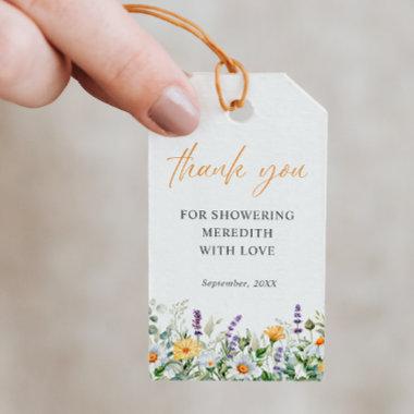 Wildflowers Daisy Lavender Thank You Bridal Shower Gift Tags