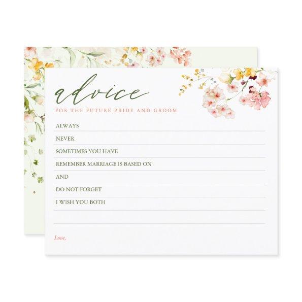 Wildflowers Elegant Advice Card