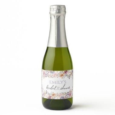 Wildflowers Elegant  Sparkling Wine Label