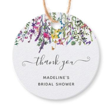 Wildflowers Floral Bridal Shower Gift Tags