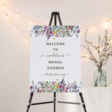 Wildflowers Floral Bridal Shower Welcome Foam Board