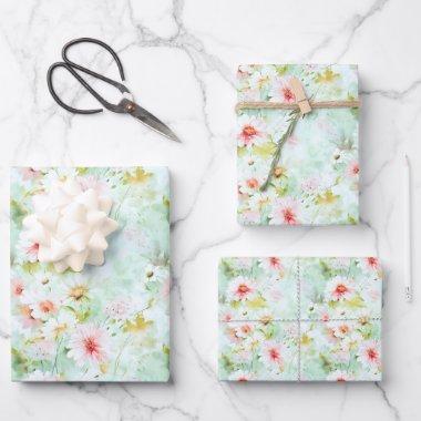 Wildflowers Floral Elegant Meadow Wrapping Paper Sheets