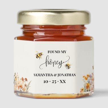 Wildflowers Found My Honey Bee Boho Chic Honey Jar Favors