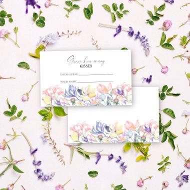 Wildflowers - guess how many kisses bridal game enclosure