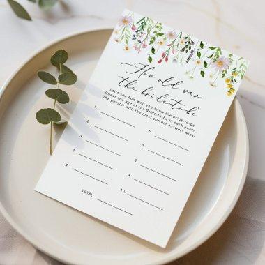 Wildflowers How old was the bride to be game