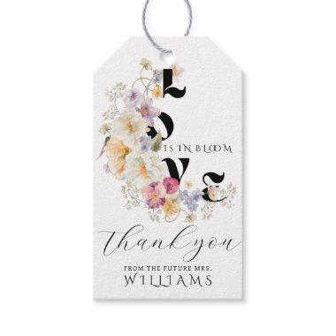 Wildflowers Love in Bloom Boho Bridal Shower Gift Tags