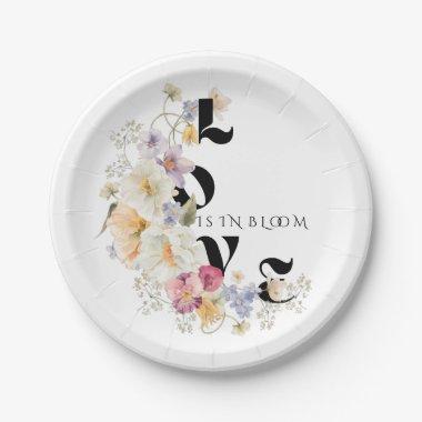 Wildflowers Love in Bloom Boho  Paper Plates