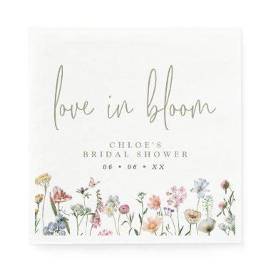 Wildflowers Love In Bloom Bridal Shower Napkins