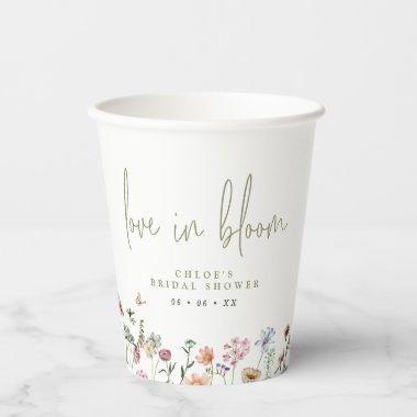 Wildflowers Love In Bloom  Paper Cups