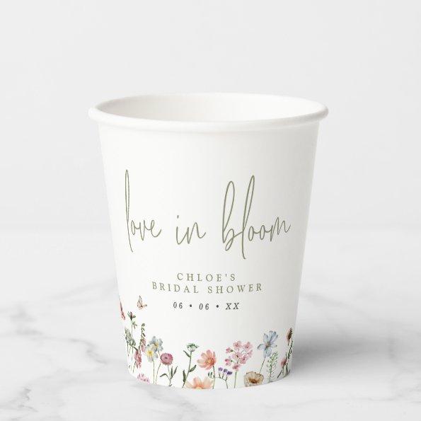 Wildflowers Love In Bloom  Paper Cups