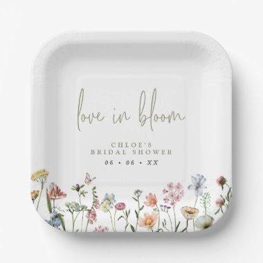 Wildflowers Love In Bloom  Paper Plates