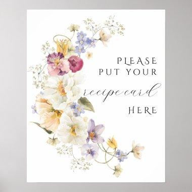 Wildflowers Love in Bloom Bridal Shower recipe Poster