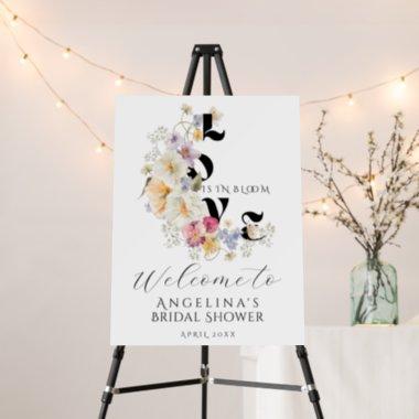 Wildflowers Love in Bloom Bridal Shower welcome Foam Board
