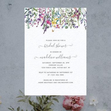 Wildflowers Meadow Bridal Shower Invitations