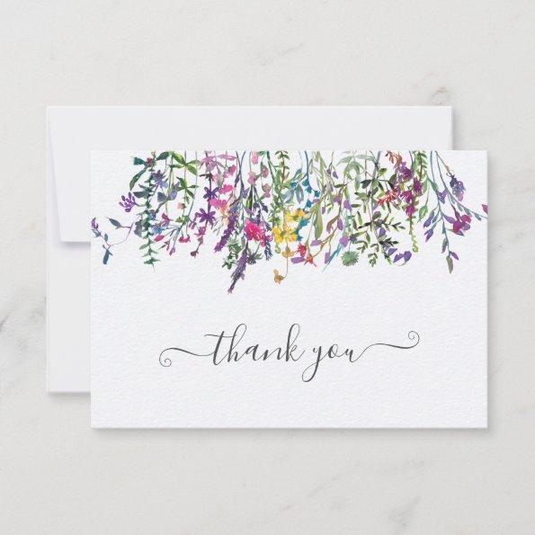 Wildflowers Meadow Bridal Shower Thank You Invitations