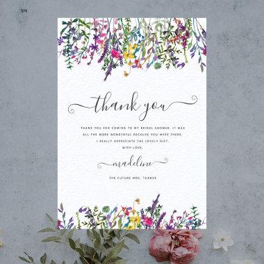 Wildflowers Meadow Bridal Shower Thank You Invitations