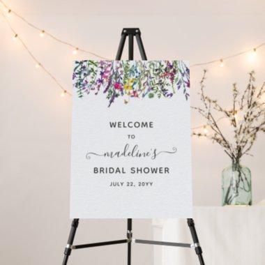 Wildflowers Meadow Bridal Shower Welcome Foam Board