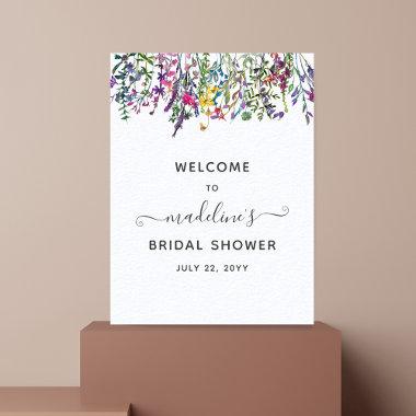Wildflowers Meadow Bridal Shower Welcome Poster
