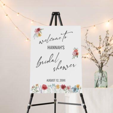 Wildflowers & Simple Typography Bridal Shower Foam Board