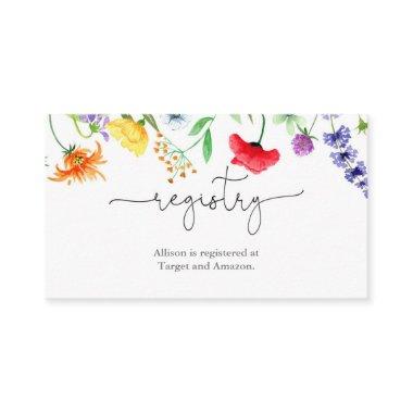 Wildflowers spring baby  registry enclosure