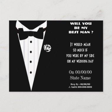 will you be my best man ? be my groomsmen invitation postInvitations