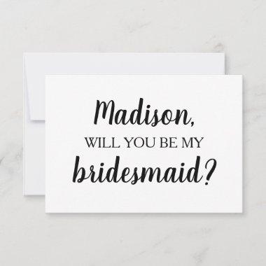 Will You Be My Bridesmaid Bridal Party Proposal Invitations
