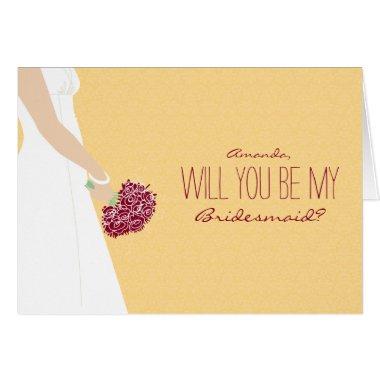 Will You Be My Bridesmaid Invitations (sunflower)