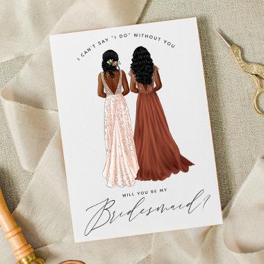 Will You Be My Bridesmaid? Girls in Gowns Invitations