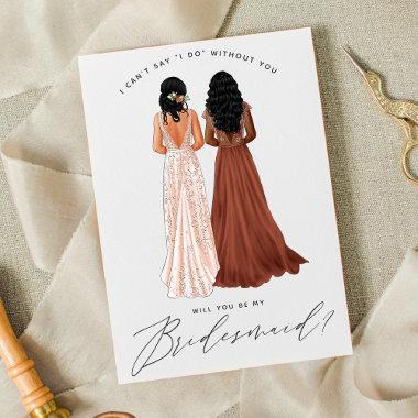 Will You Be My Bridesmaid? Girls in Gowns Invitations