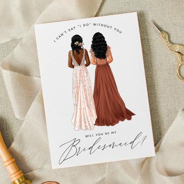 Will You Be My Bridesmaid? Girls in Gowns Invitations