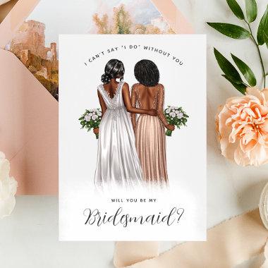 Will You Be My Bridesmaid? Girls in Gowns V2 Invit