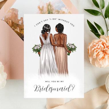 Will You Be My Bridesmaid? Girls in Gowns V2 Invit