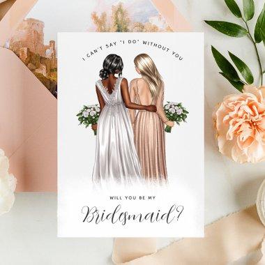 Will You Be My Bridesmaid? Girls in Gowns V2 Invit