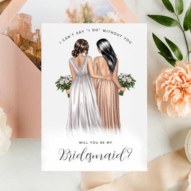 Will You Be My Bridesmaid? Girls in Gowns V2 Invitations