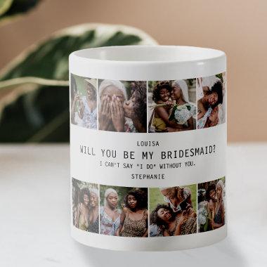 Will You Be My Bridesmaid? | Photo Grid Keepsake Coffee Mug