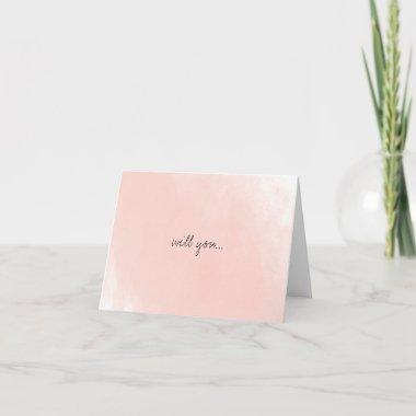 Will you be my bridesmaid proposal Invitations pink