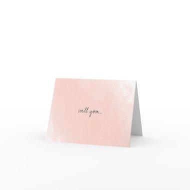 Will you be my bridesmaid proposal Invitations pink