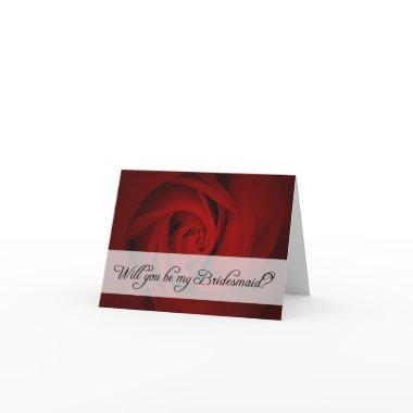 will you be my bridesmaid? : roses Invitations